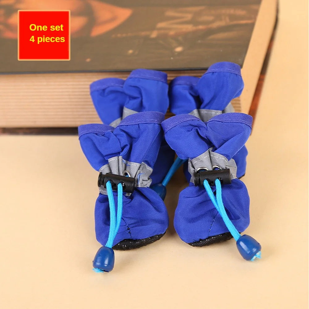 Waterproof Dog Shoes 4 Pack – Rain Boots Paw Protectors Small Dogs