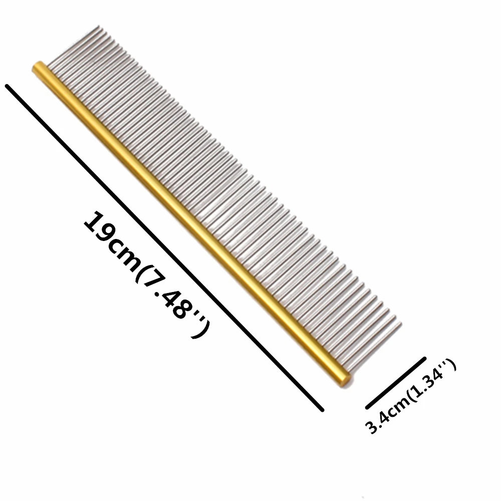 Aluminium Pet Grooming Comb – Professional Dog & Cat Detangler