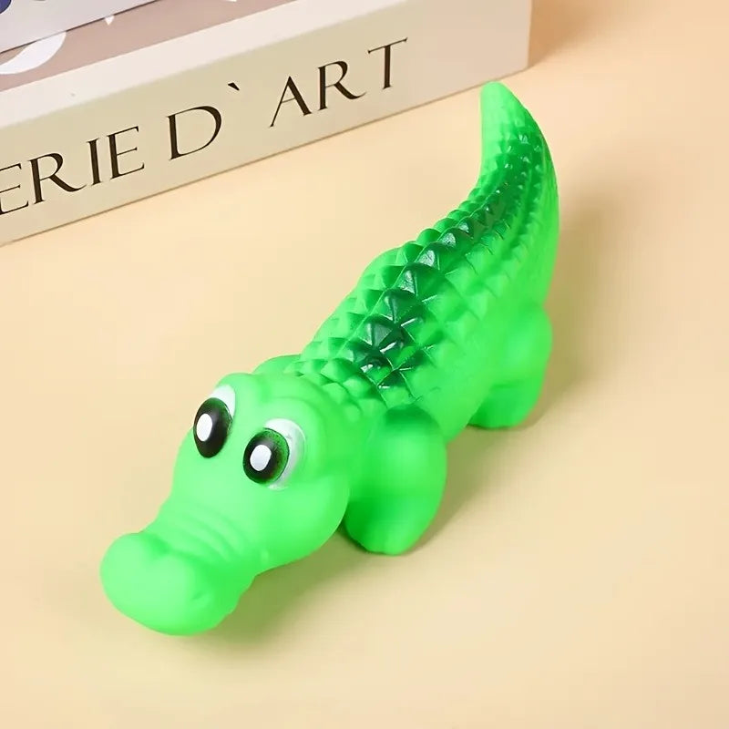 Crunchy Latex Shark Dog Toy – Squeaky Chew Ball for Puppies