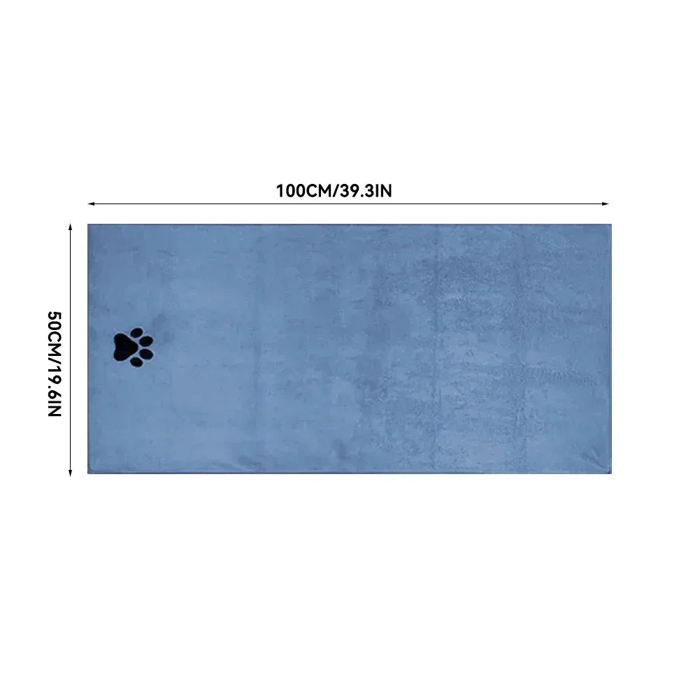 Microfiber Pet Bath Towel – Super Absorbent Dog & Cat Towel
