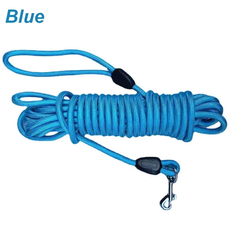 Long Dog Training Leash 5/10/15m – Heavy-Duty Nylon Recall Lead