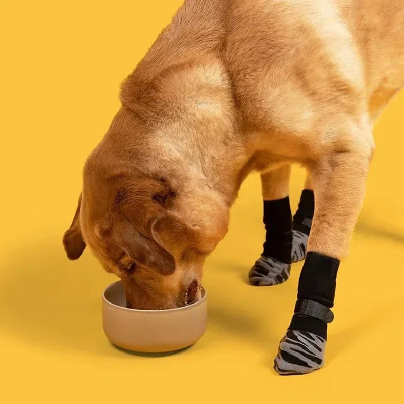 Anti-Slip Dog Socks 4 Pack – Grip Socks with Straps for Floors