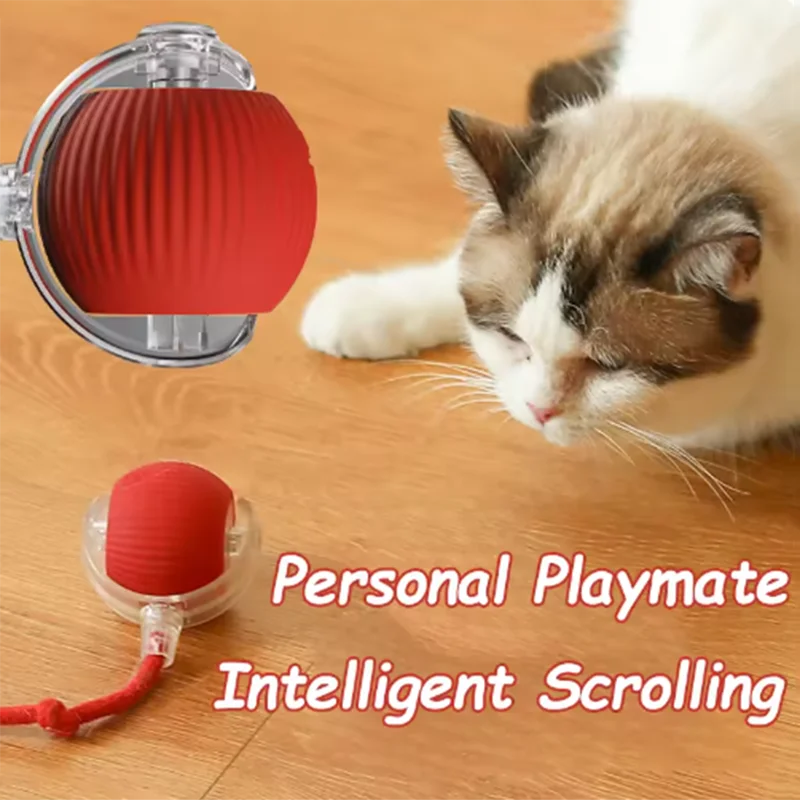 Interactive Rolling Cat Ball – Obstacle-Avoiding Pet Ball Toy