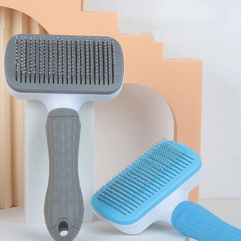 Self-Cleaning Pet Slicker Brush – Dematting Brush Dogs & Cats