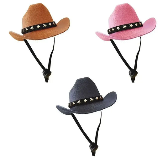 Dog Cowboy Hat – Adjustable Pet Sun Hat for Dogs & Cats