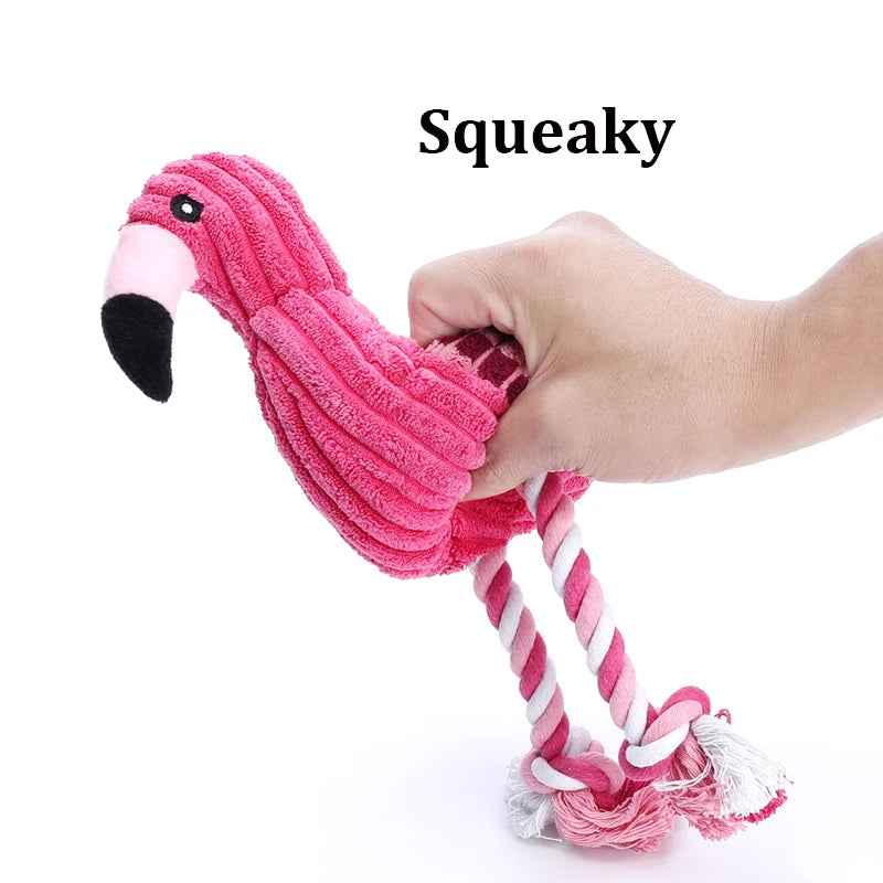 Squeaky Corduroy Animal Dog Toy – Bite-Resistant Plush Toy