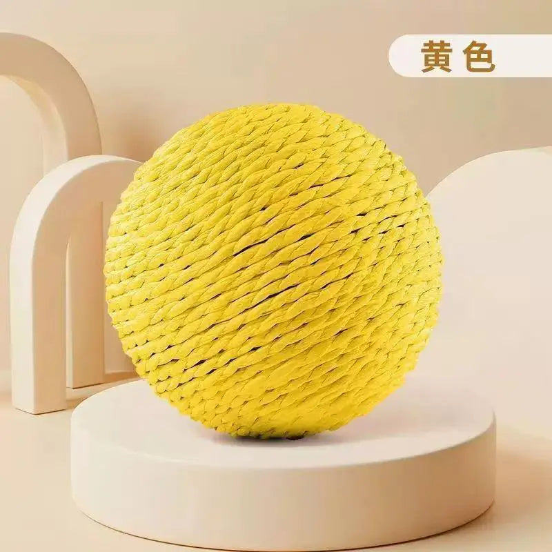 Sisal Cat Scratch Ball – Rattle Teeth Cleaning Cat Toy