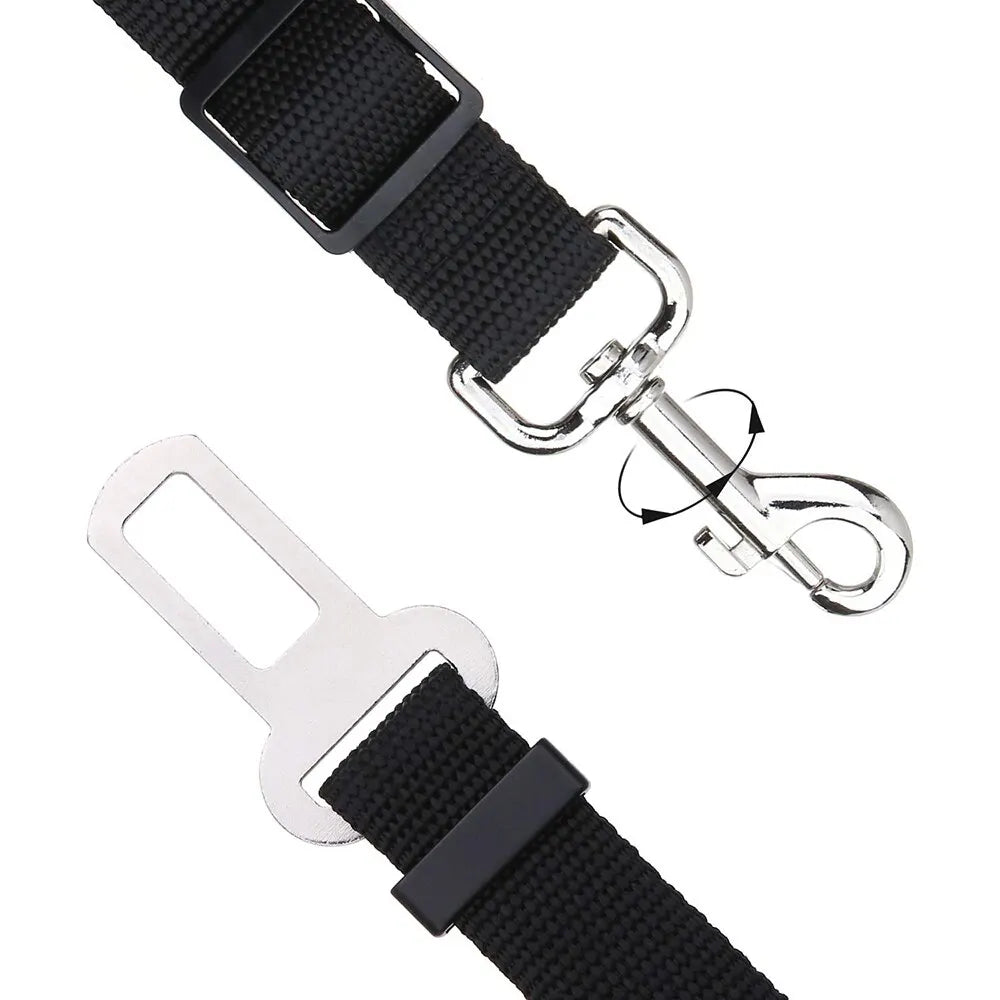 Dog Car Seat Belt – Adjustable Pet Travel Safety Harness Lead