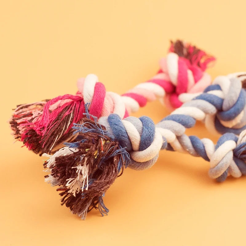 Double Knot Rope Dog Toy – Bite-Resistant Cotton Chew Toy