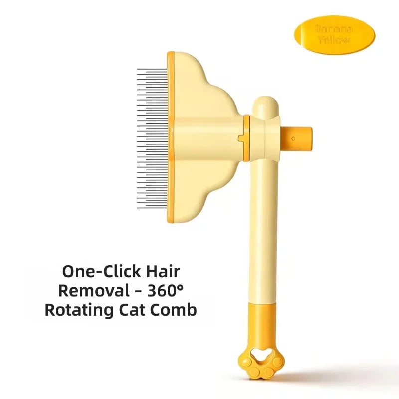 Self-Cleaning Dog Comb – One-Button Pet Hair Remover Brush