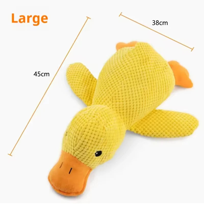 Squeaky Plush Duck Dog Toy – Teeth Cleaning Chew Toy for Dogs