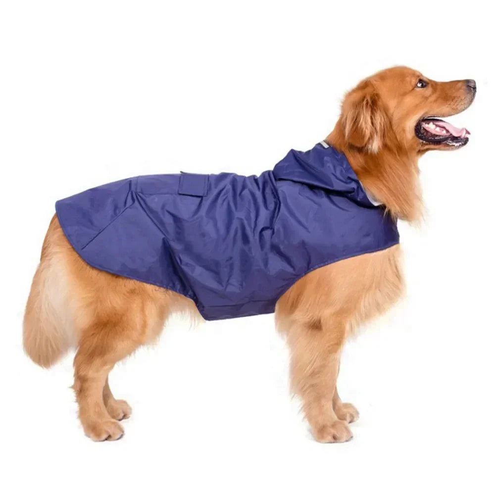 Hooded Dog Raincoat 9 Sizes – Waterproof Jacket with Reflective Strip