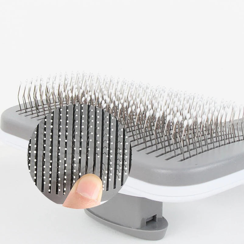 Self-Cleaning Pet Slicker Brush – Dematting Brush Dogs & Cats