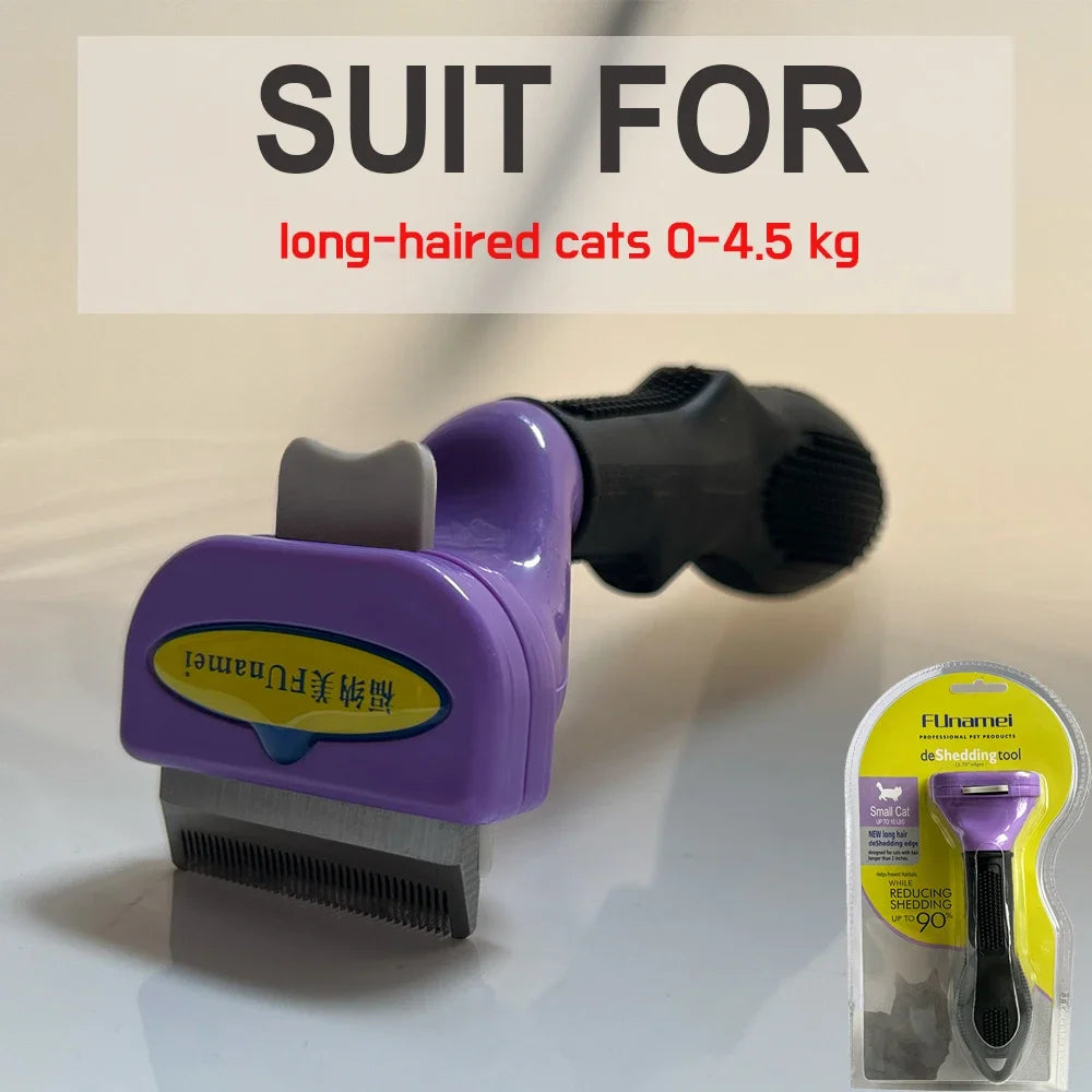 Pet Grooming Brush for Dogs & Cats – Hair Removal Massage Comb