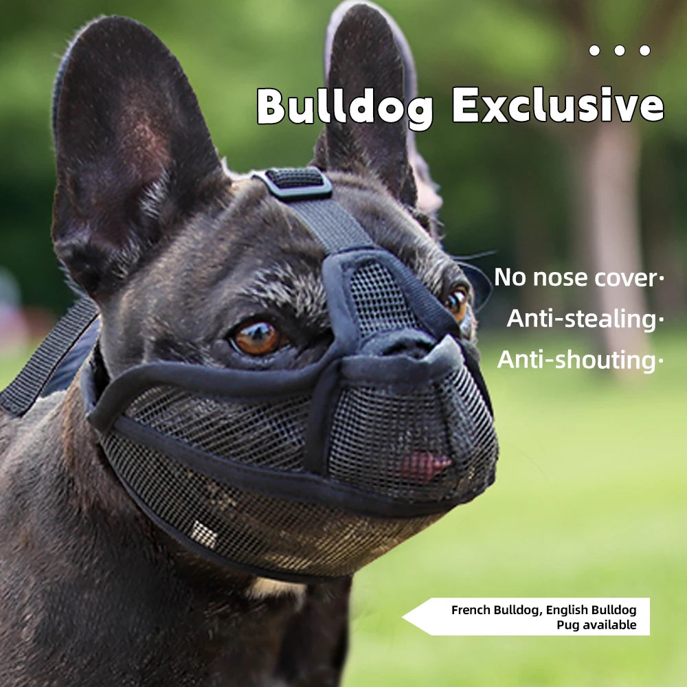 Short-Snout Dog Muzzle – Breathable French Bulldog Muzzle