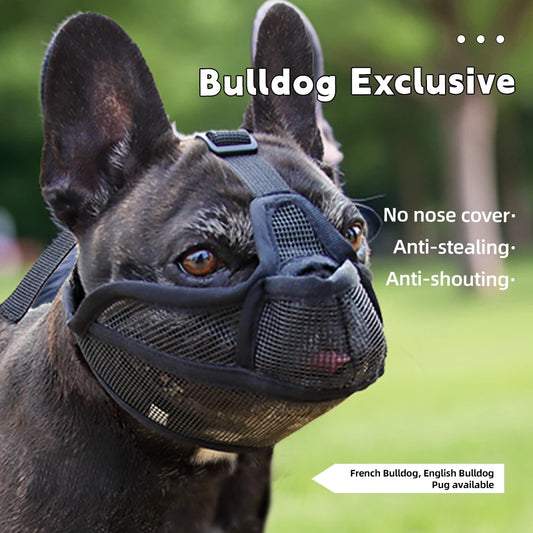 Short-Snout Dog Muzzle – Breathable French Bulldog Muzzle