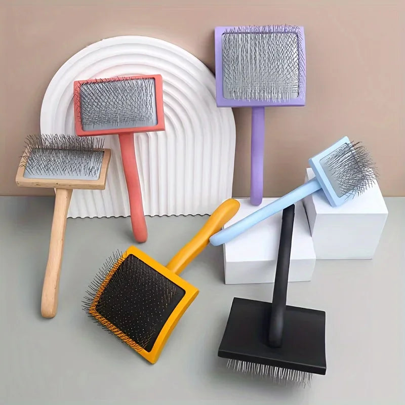 Extra Long Pin Slicker Brush – Doodle & Long Hair Dog Brush
