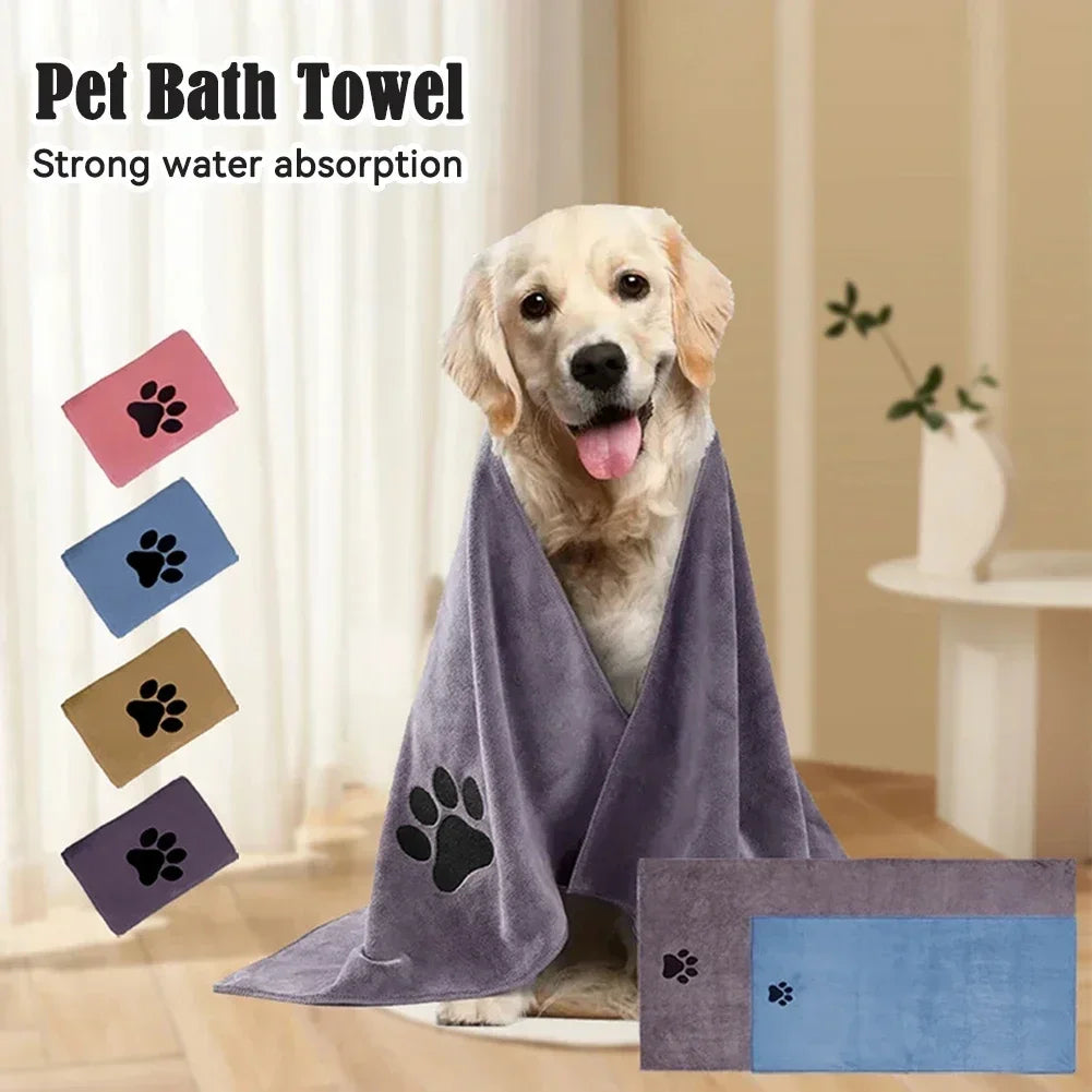Microfiber Pet Bath Towel – Super Absorbent Dog & Cat Towel