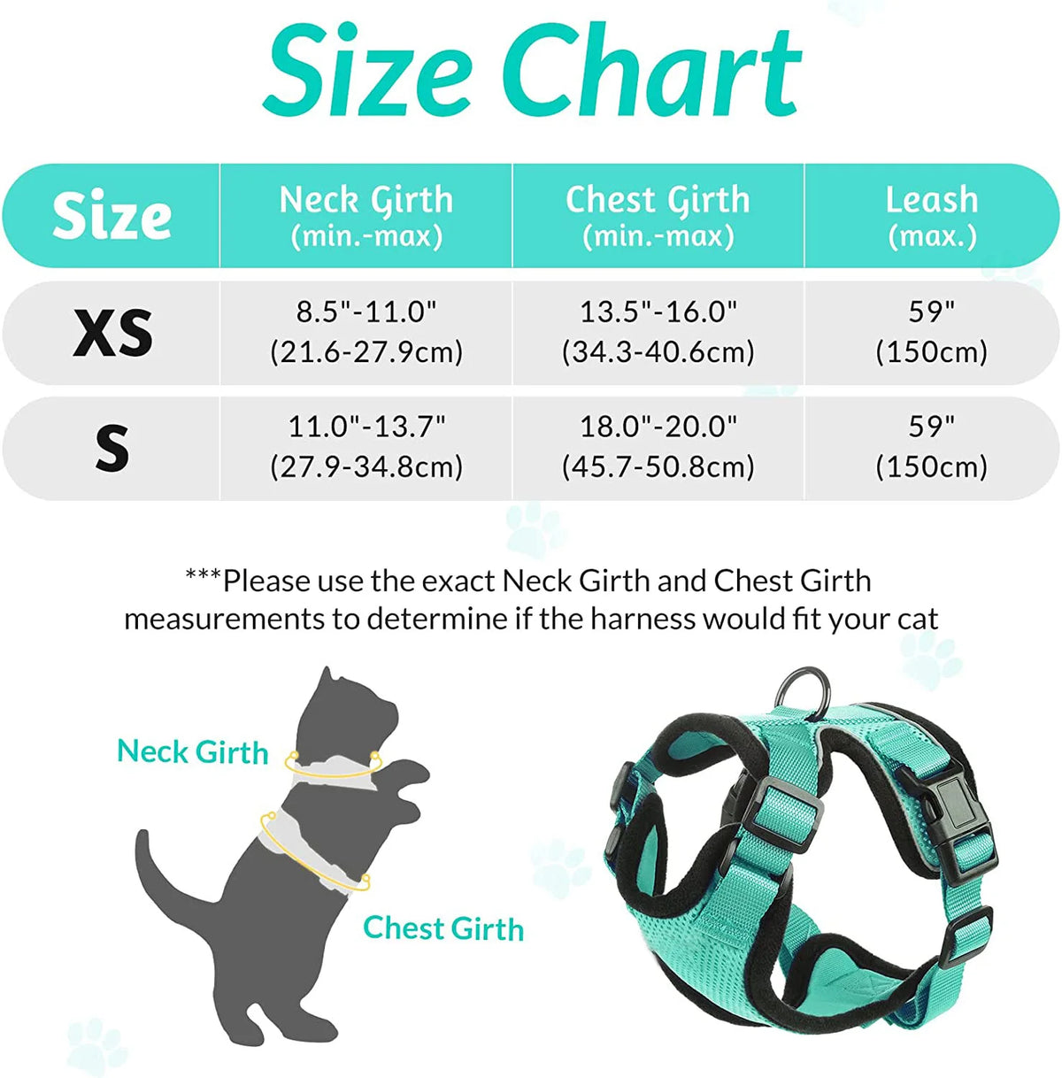 Cat Harness and Leash for Walking – Escape-Proof Soft Adjustable Vest