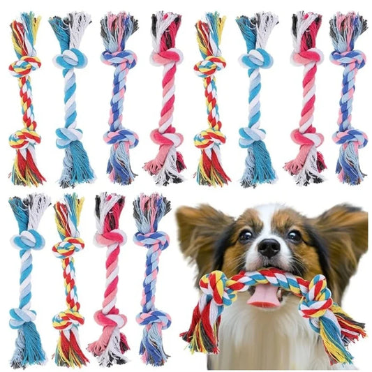 Double Knot Rope Dog Toy – Bite-Resistant Cotton Chew Toy