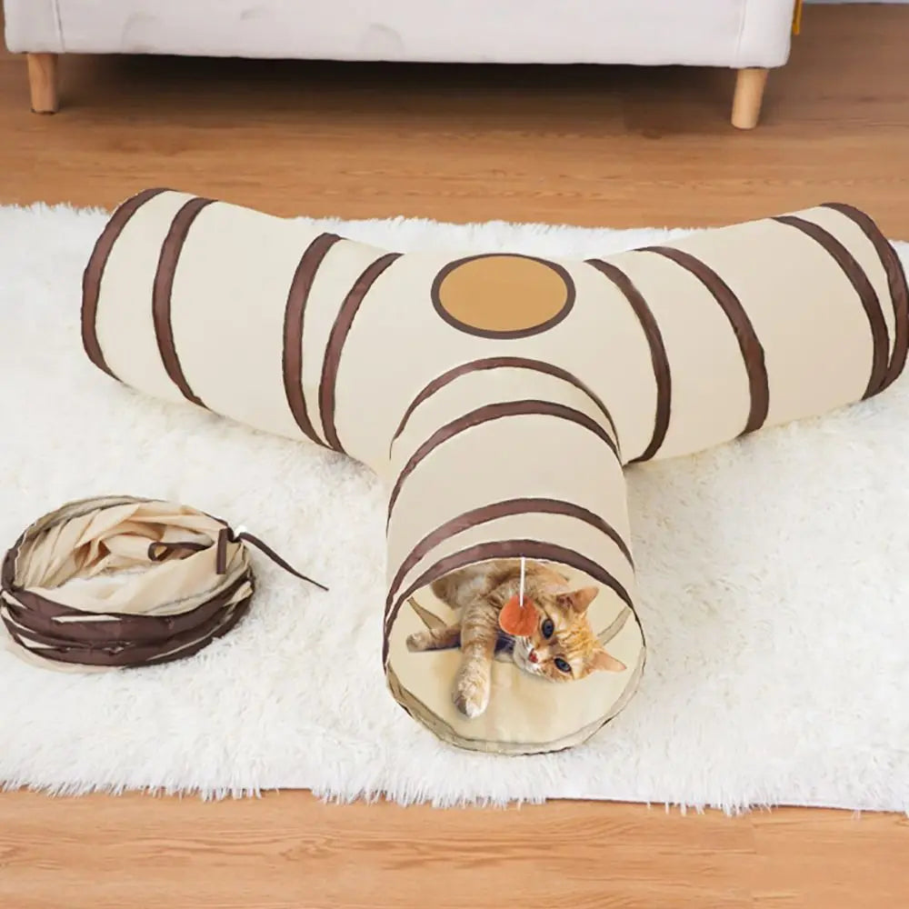 Foldable Cat Tunnel Tube – Breathable Play Tunnel for Cats