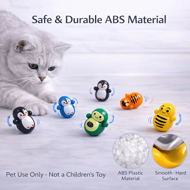 Self-Rolling Cat Toy Balls 10 Pack – No Batteries Needed