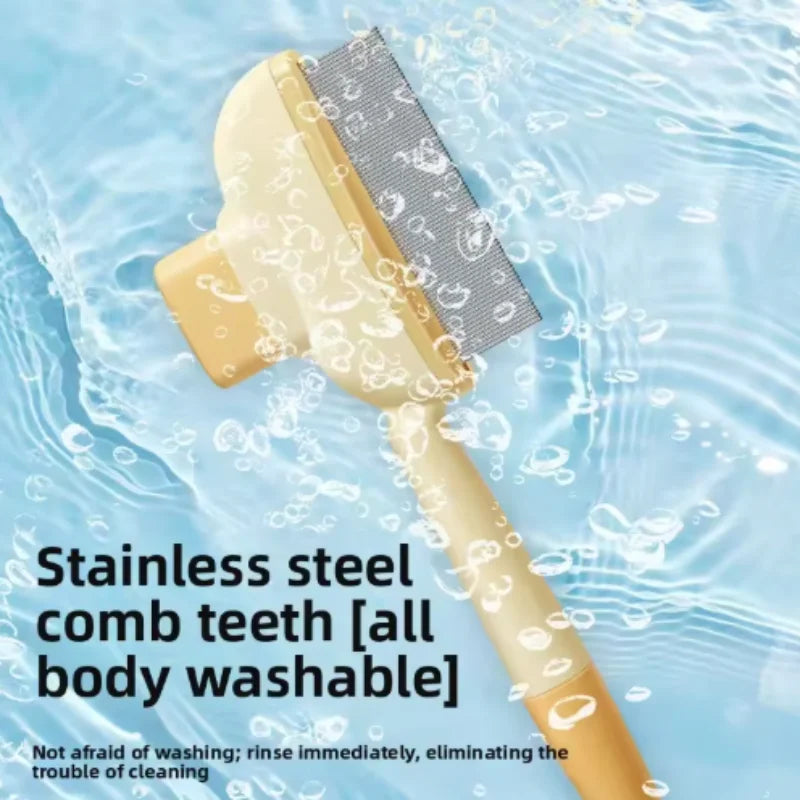 Self-Cleaning Dog Comb – One-Button Pet Hair Remover Brush
