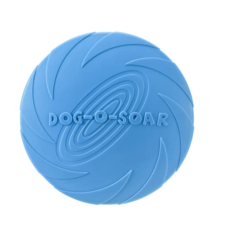 Silicone Flying Saucer Dog Toy – Chew-Resistant Disc for Dogs & Cats