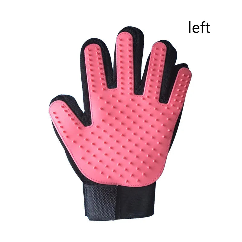 Pet Grooming Glove Brush – Dog & Cat Deshedding Massage Hair Remover