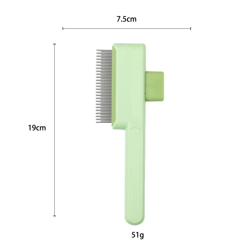 Self-Cleaning Dog Comb – One-Button Pet Hair Remover Brush