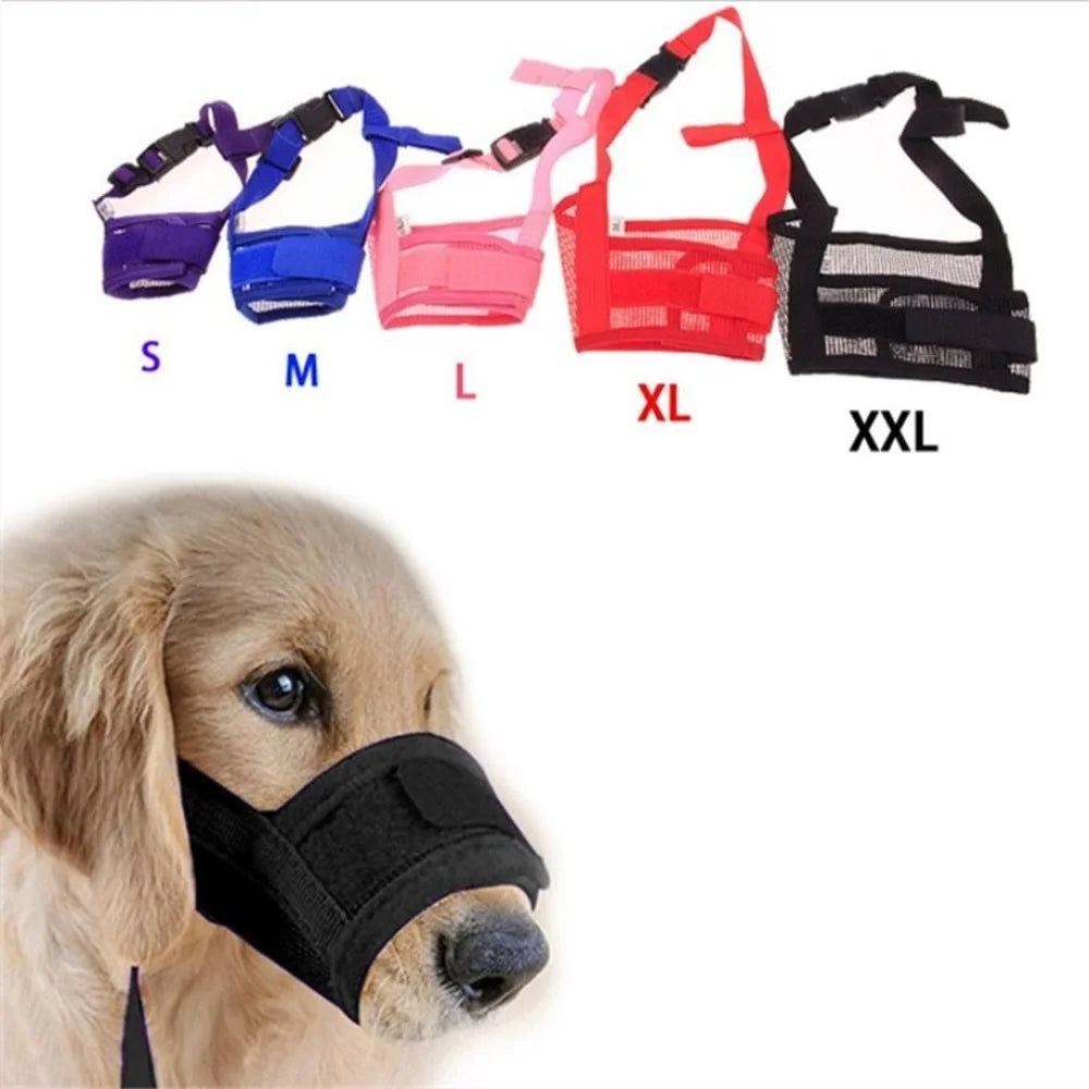 Anti-Bark Dog Muzzle – Adjustable Breathable Mesh Muzzle S–XXL