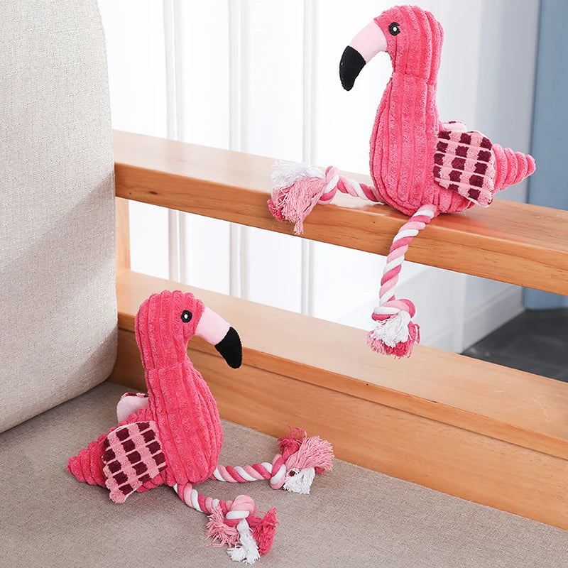 Squeaky Corduroy Animal Dog Toy – Bite-Resistant Plush Toy