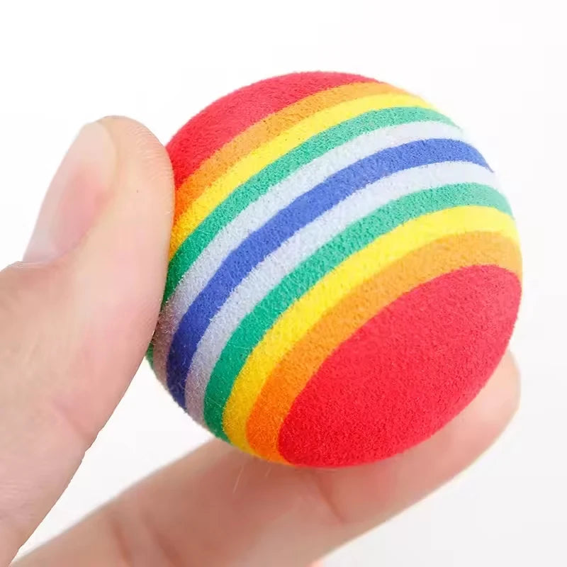 Rainbow EVA Cat Balls 5/10/30 Pack – Interactive Chase Balls