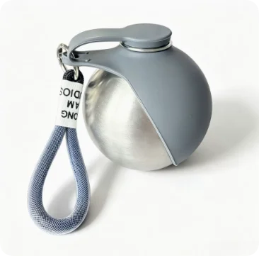 Stainless Steel Dog Water Bottle – Foldable Silicone Bowl for Walks