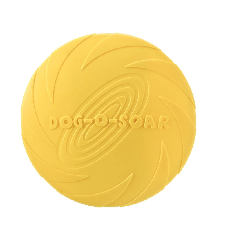 Silicone Flying Saucer Dog Toy – Chew-Resistant Disc for Dogs & Cats