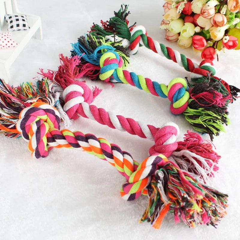 Double Knot Rope Dog Toy – Bite-Resistant Cotton Chew Toy