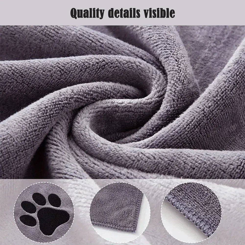 Quick-Dry Pet Towel – Thick Absorbent Dog & Cat Bath Towel