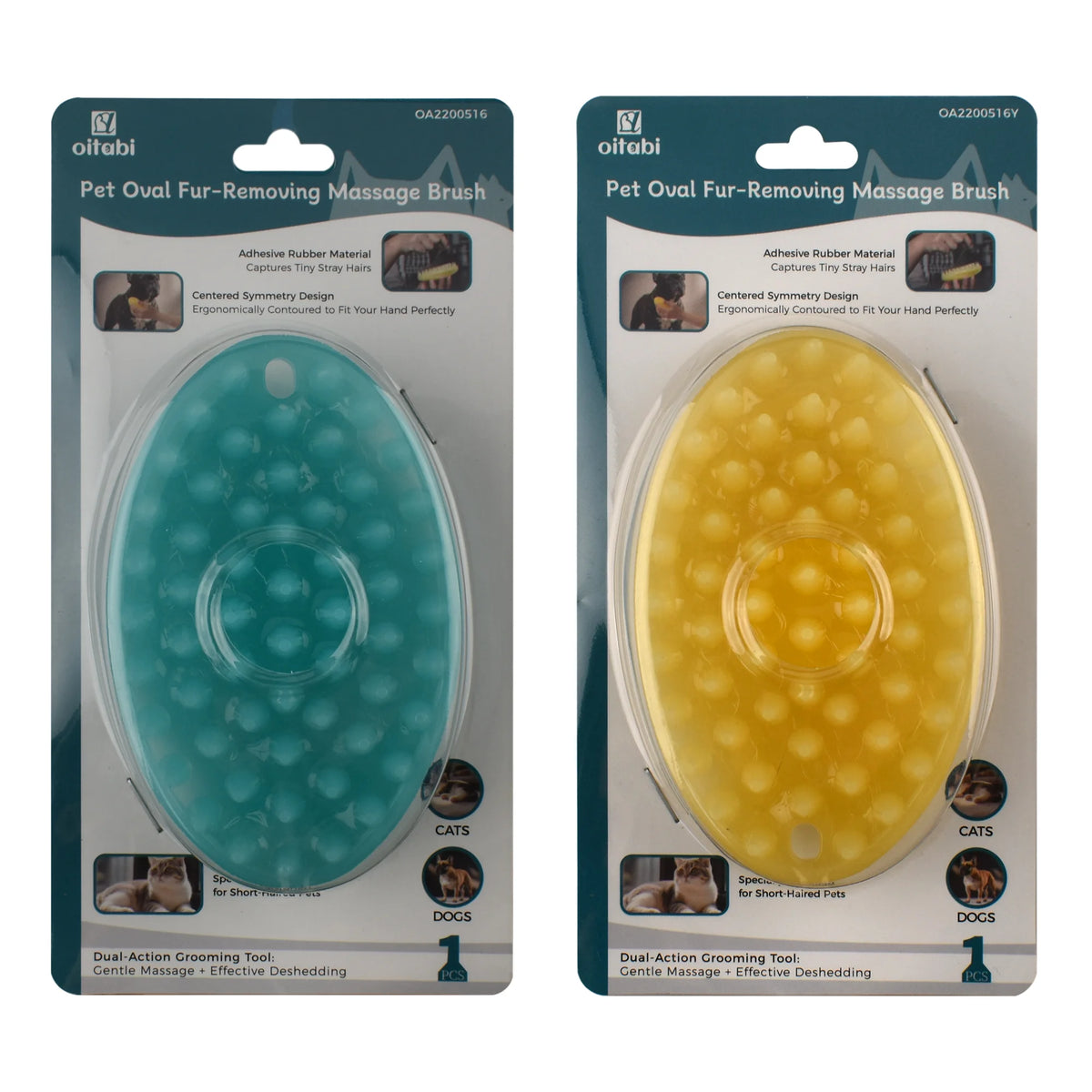 Soft Rubber Pet Brush – Short Hair Dog & Cat Bath Massage Brush