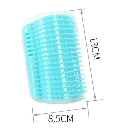 Wall Corner Cat Self Groomer – Massage Brush & Scratcher
