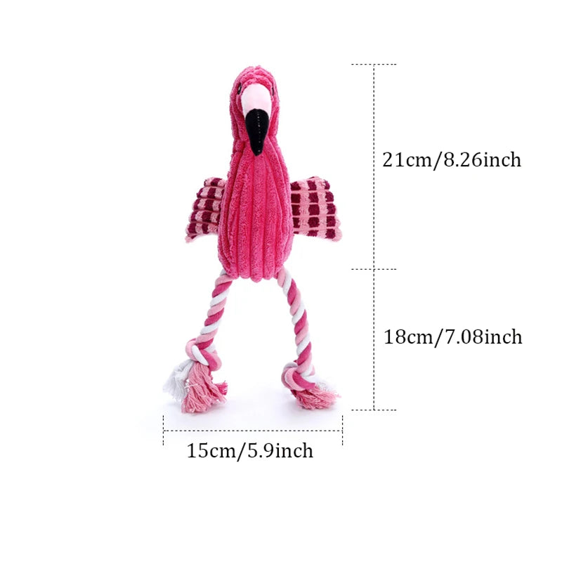 Squeaky Corduroy Animal Dog Toy – Bite-Resistant Plush Toy