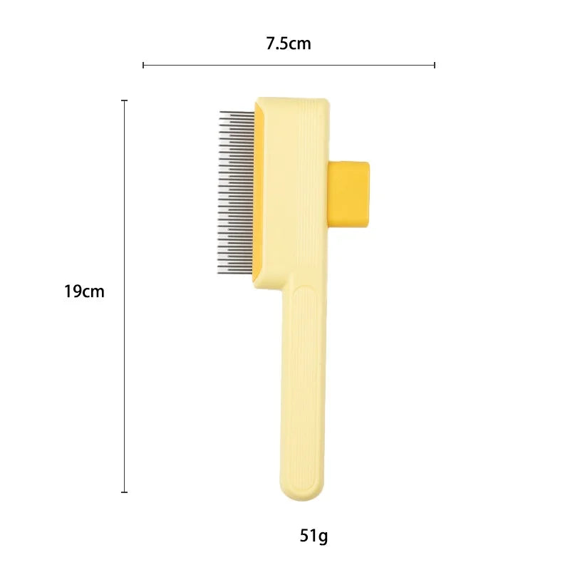 Self-Cleaning Dog Comb – One-Button Pet Hair Remover Brush