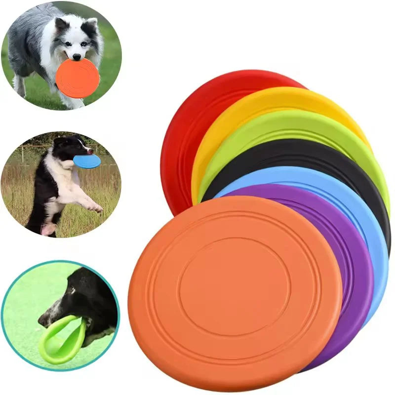 Soft Rubber Dog Frisbee – Durable Flying Disc for Fetch Training