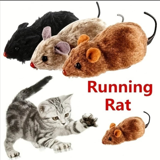 Lifelike Plush Mouse Cat Toy – Realistic Rat Toy with Tail for Cats