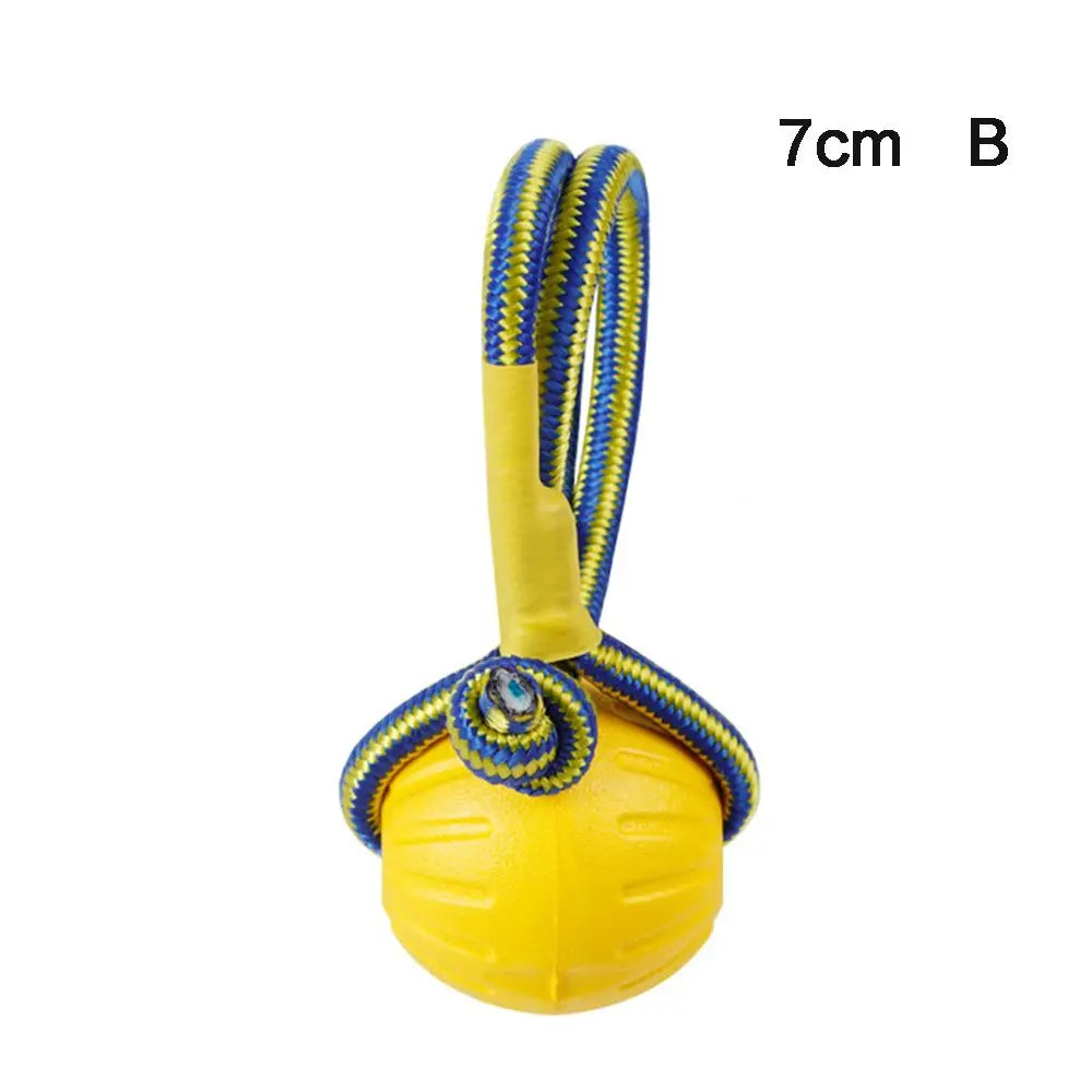 Yellow Rubber Dog Ball 7/9cm – Tough Fetch & Chew Ball