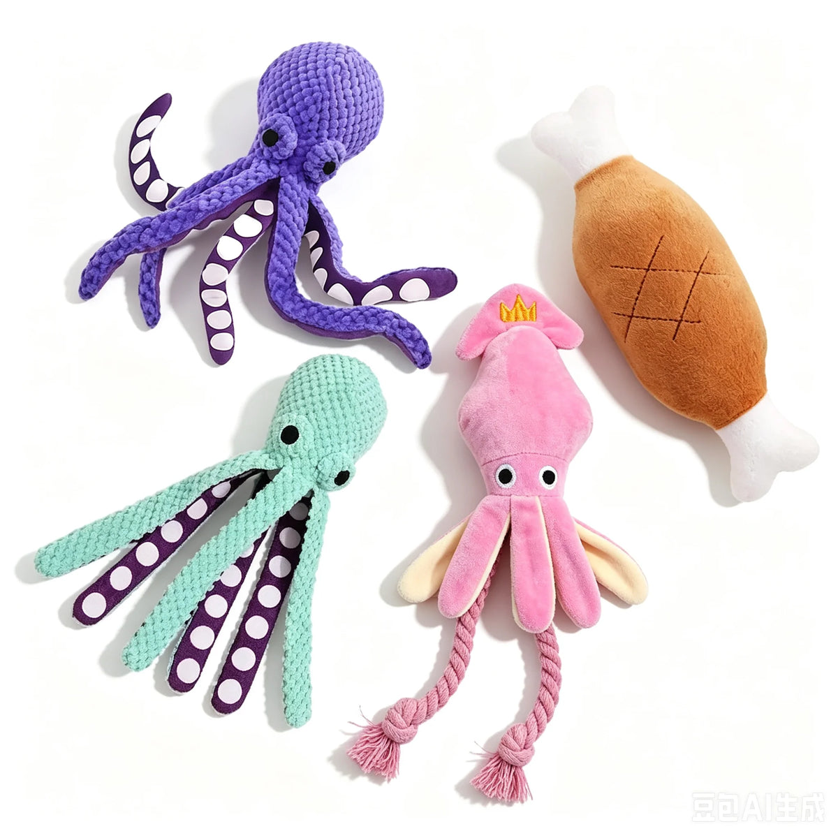 Squeaky Octopus Plush Dog Toy – Soft Chew Toy for Puppies