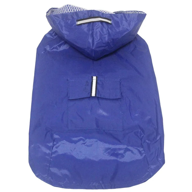 Hooded Dog Raincoat 9 Sizes – Waterproof Jacket with Reflective Strip