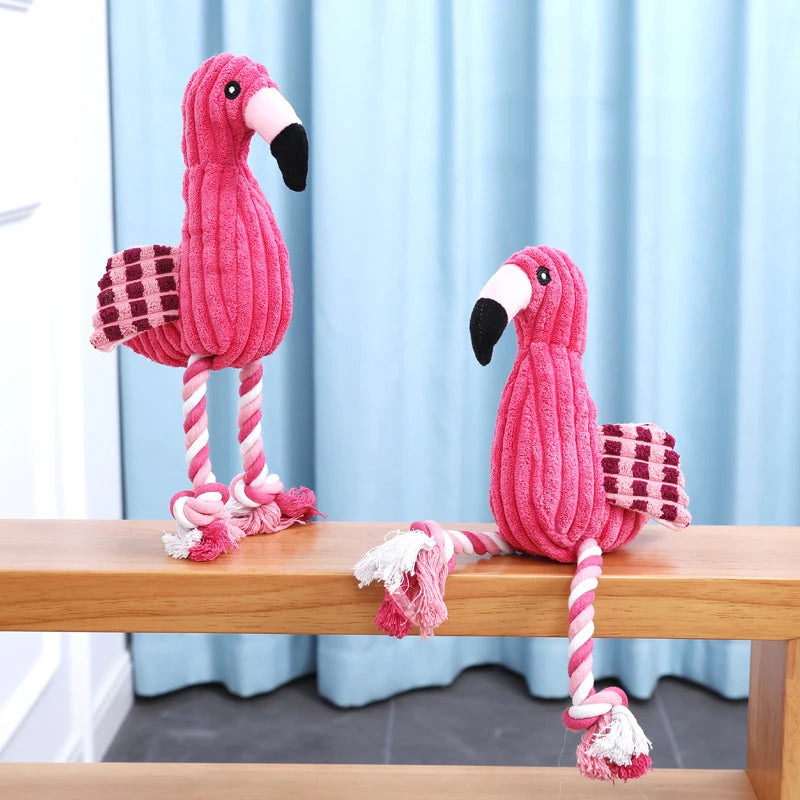 Squeaky Corduroy Animal Dog Toy – Bite-Resistant Plush Toy