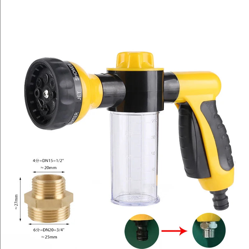 Dog Shower Sprayer Hose Nozzle – 3-Mode Pet Bath Wash Foam Sprayer