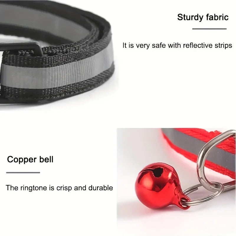 Reflective Breakaway Cat Collars 10 Pack – With Bells & Ears