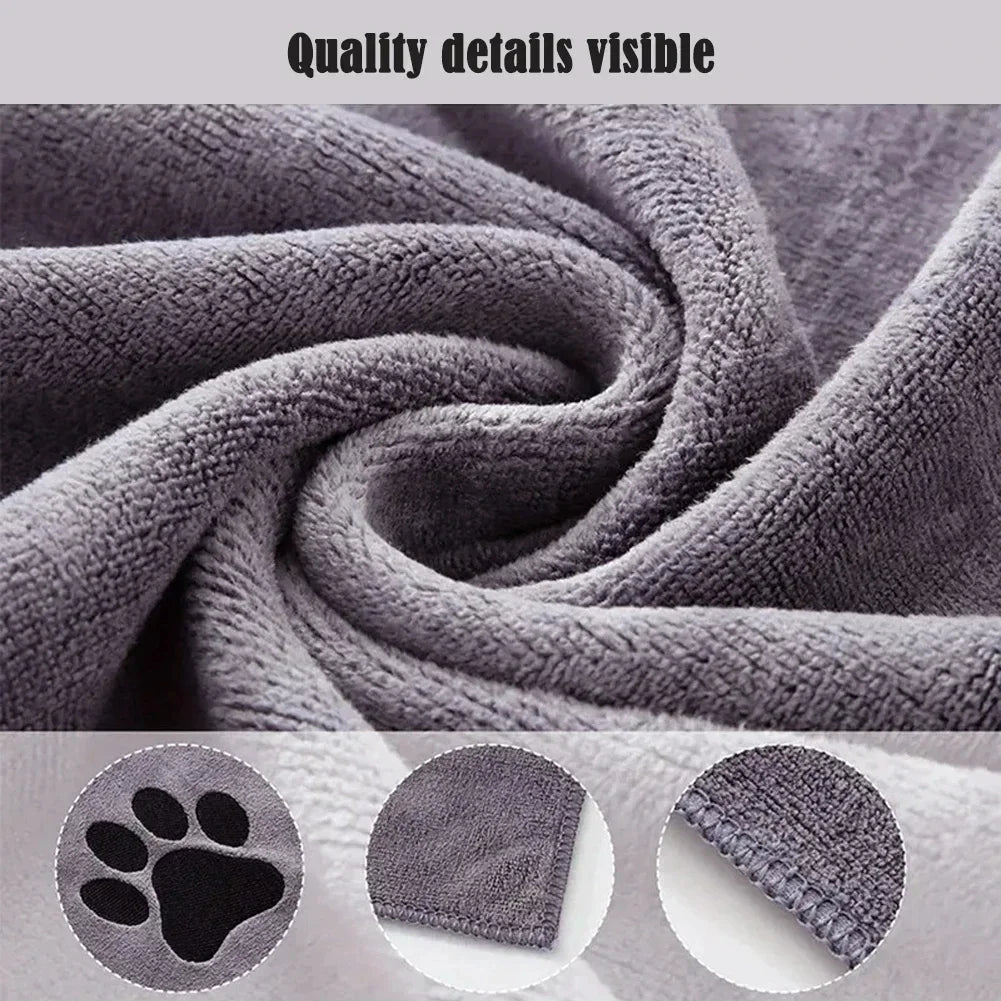 Microfiber Pet Bath Towel – Super Absorbent Dog & Cat Towel